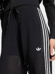 adidas Originals Black Knitted Croched Firebird Trousers - Image 5 of 10