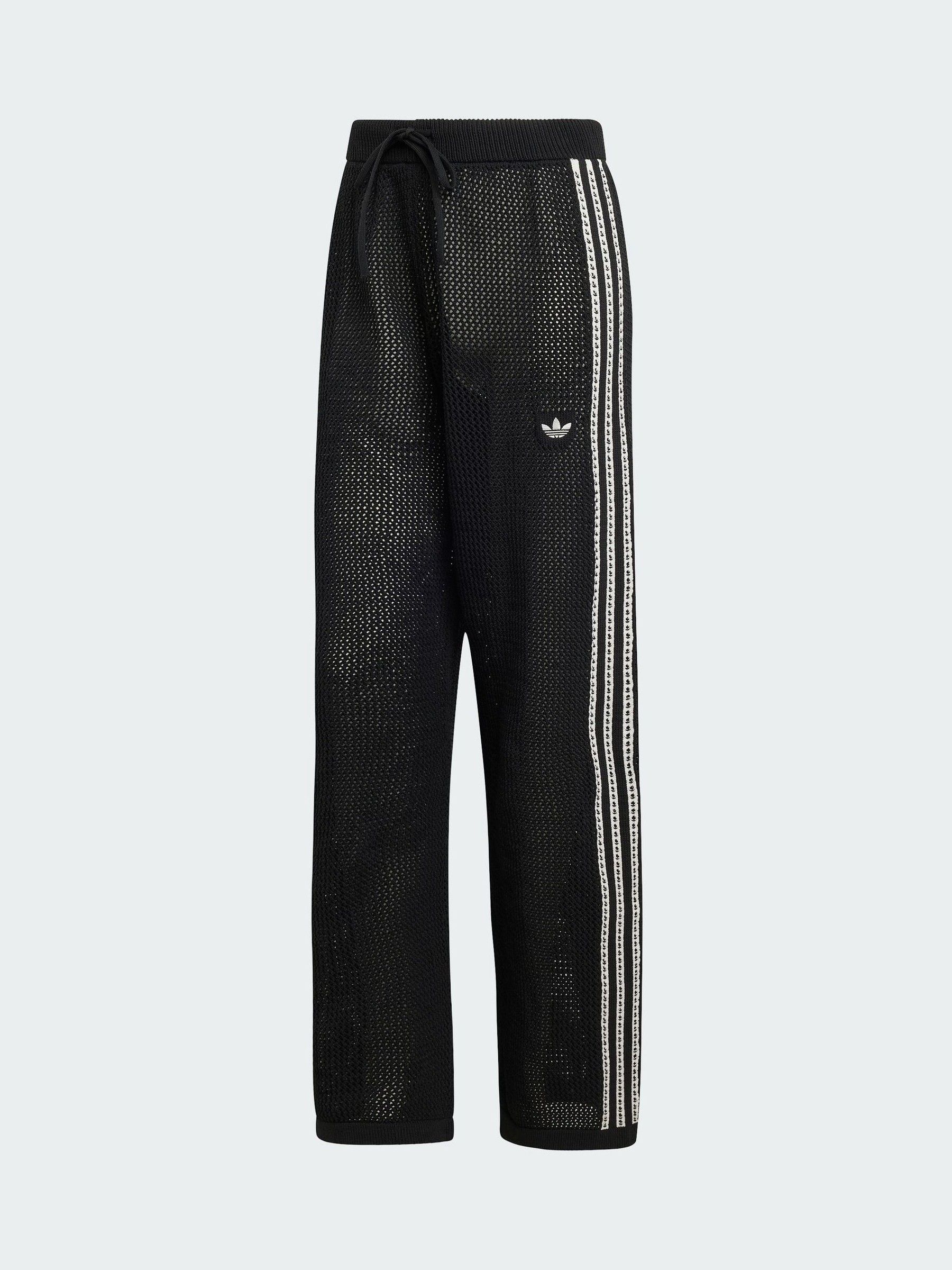 Buy adidas Originals Black Knitted Croched Firebird Trousers from