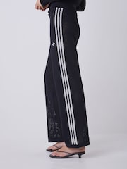adidas Originals Black Knitted Croched Firebird Trousers - Image 9 of 10