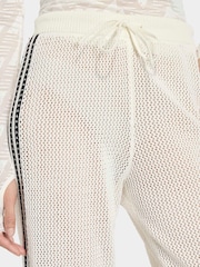 adidas Originals White Knitted Croched Firebird Trousers - Image 4 of 10