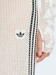 adidas Originals White Knitted Croched Firebird Trousers - Image 5 of 10