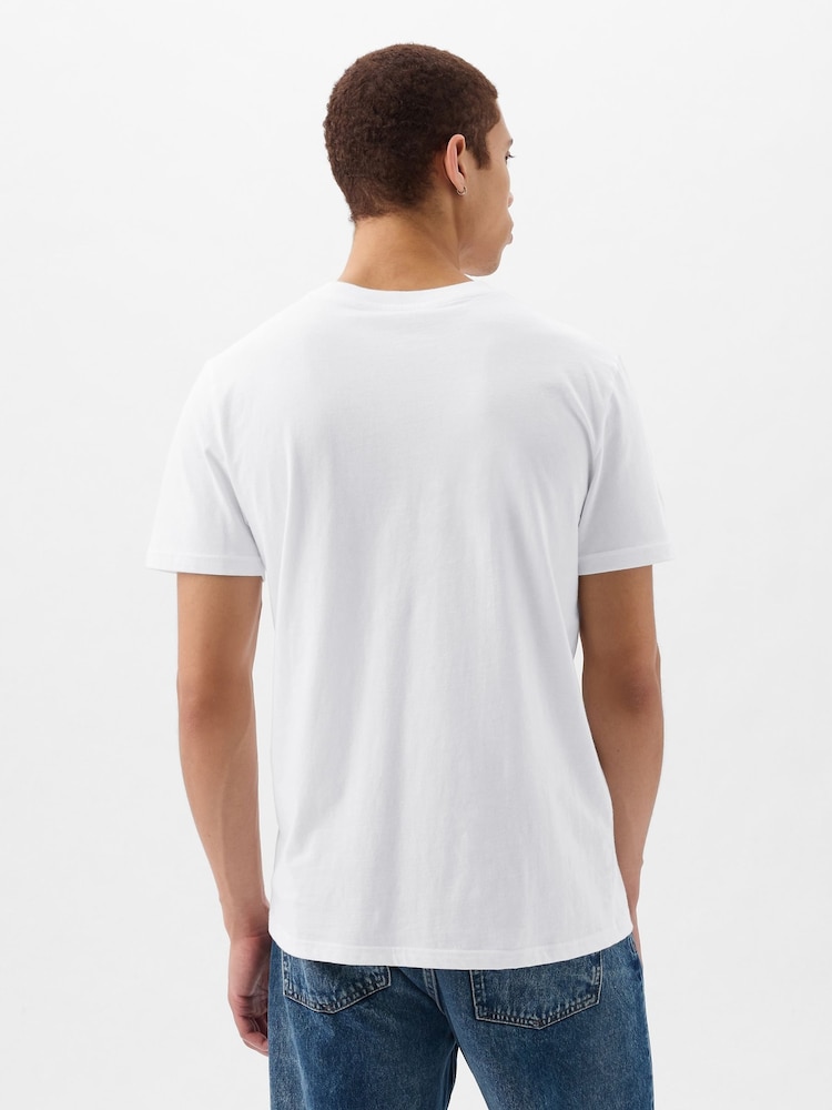 Gap White Pocket Short Sleeve T-Shirt - Image 2 of 5 Gap White Pocket Short Sleeve T-Shirt - Image 2 of 5
