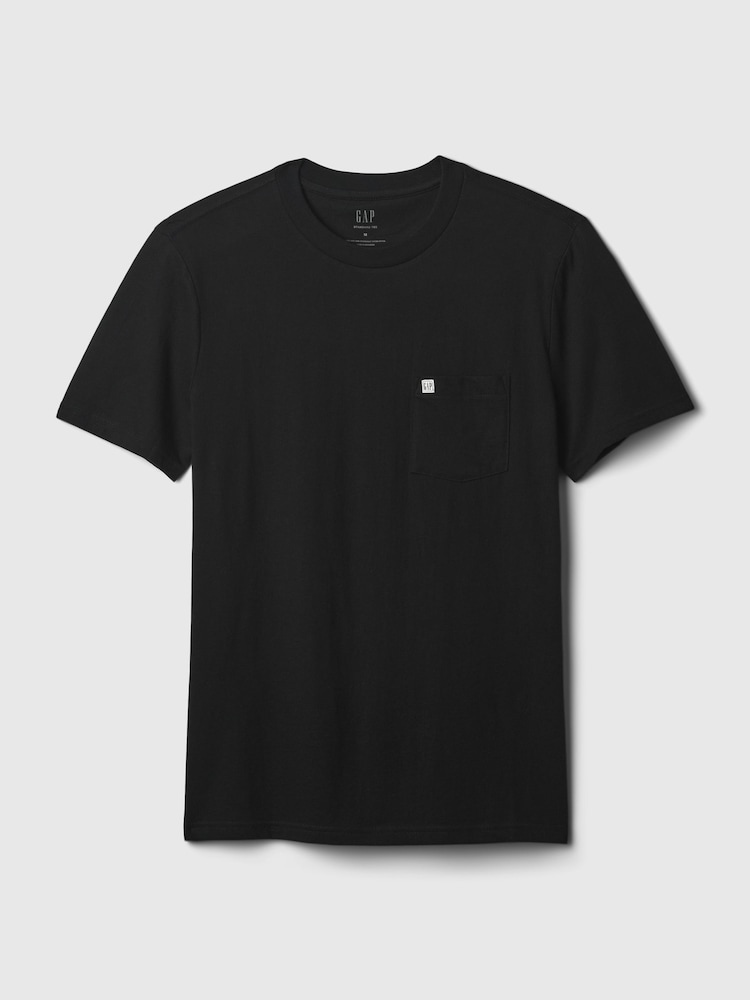 Gap Black Pocket Short Sleeve T-Shirt - Image 5 of 5 Gap Black Pocket Short Sleeve T-Shirt - Image 5 of 5