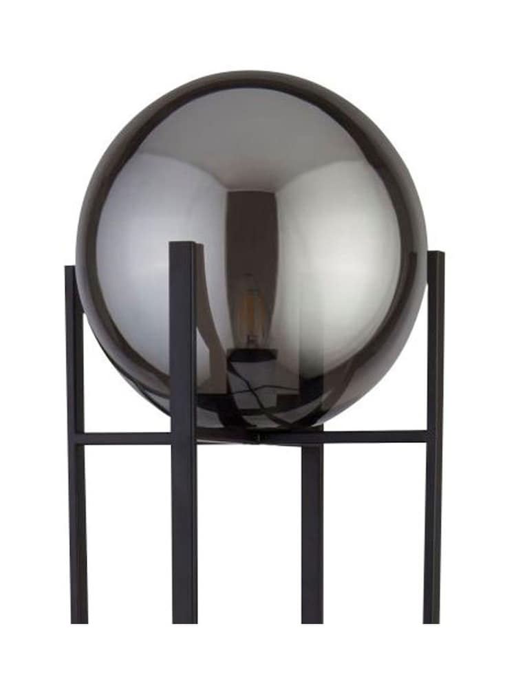 Searchlight Black and Smoke Nocturne Floor Lamp Smoked Glass - Image 3 of 3