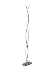 Searchlight Chrome and White Wave Platt LED Wave Floor Lamp - Image 3 of 4