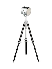 Searchlight Chrome and Black Edison Tri-Beam Adjustable Floor Lamp - Image 2 of 4