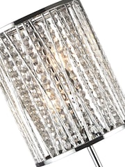 Searchlight Chrome and Clear Claudine Floor Lamp - Image 4 of 4