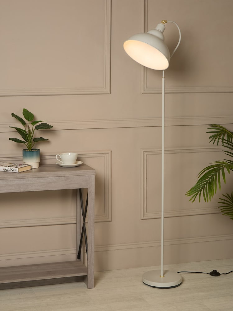 Searchlight Taupe Lumen Sphere Arch Floor Lamp - Image 1 of 4
