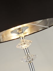Searchlight Chrome and Black and Clear Fiorenza Floor Lamp - Image 2 of 3