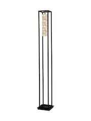 Searchlight Matt Black and Chrome and Clear Ascent Crystal Centre Floor Lamp - Image 3 of 4
