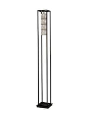 Searchlight Matt Black and Chrome and Clear Ascent Crystal Centre Floor Lamp - Image 4 of 4