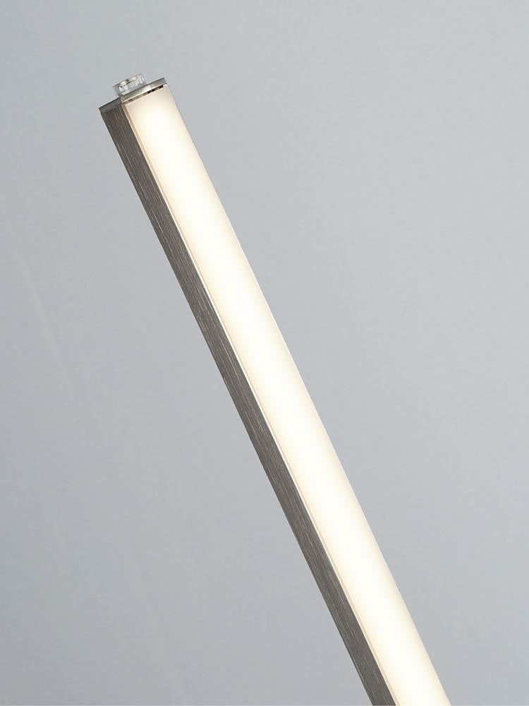 Searchlight Satin Silver and White Trionna Floor Lamp - Image 2 of 4