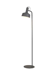 Searchlight Matt Grey and White Piero Metal Floor Lamp - Image 2 of 4