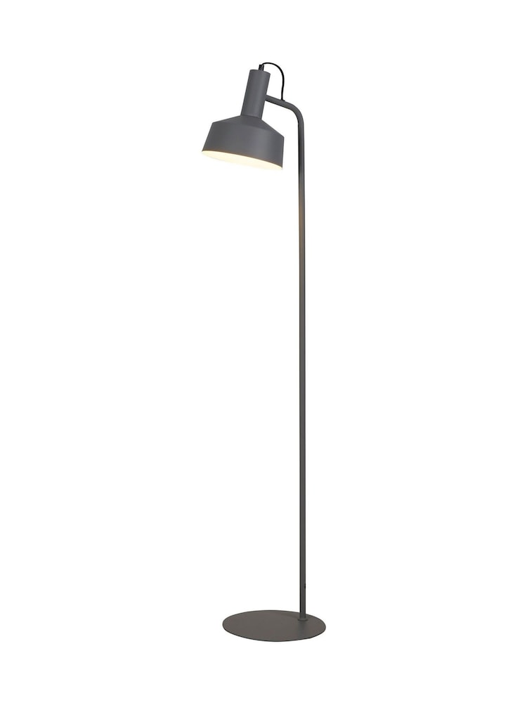 Searchlight Matt Grey and White Piero Metal Floor Lamp - Image 2 of 4