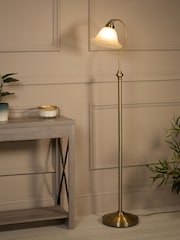 Searchlight Antique Brass Marlowe Adjustable Floor Lamp - Image 1 of 3