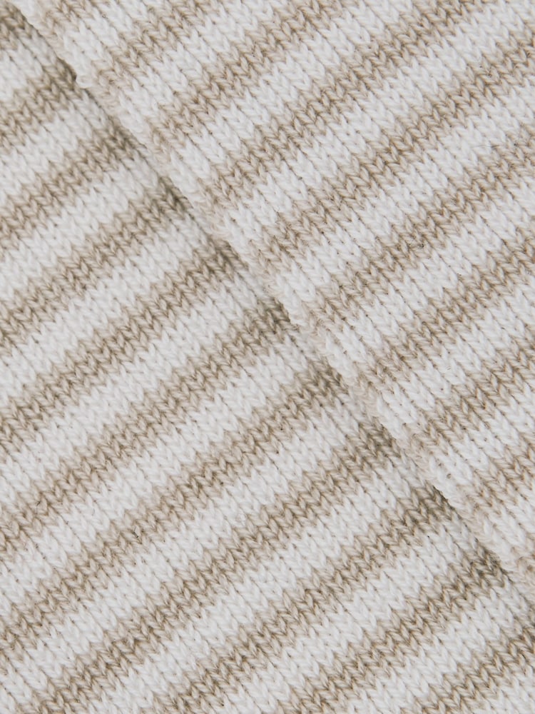 Reiss Ecru/Oatmeal Mario Stripe Striped Socks - Image 3 of 3 Reiss Ecru/Oatmeal Mario Stripe Striped Socks - Image 3 of 3