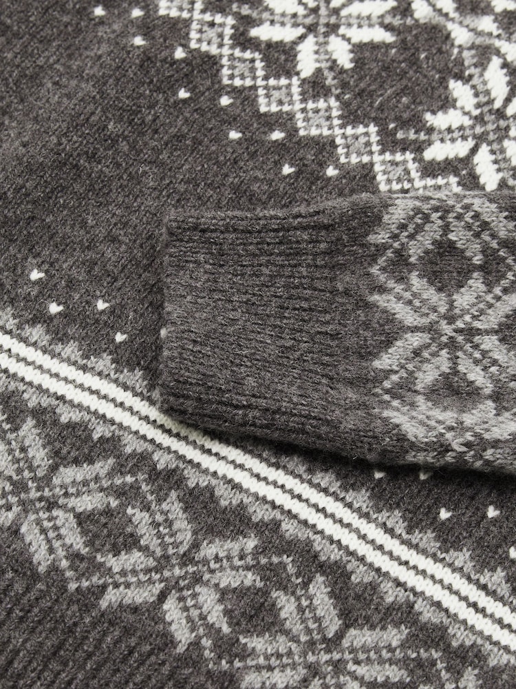 Reiss Dark Grey/Off White Perth Jumper - Image 5 of 5 Reiss Dark Grey/Off White Perth Jumper - Image 5 of 5
