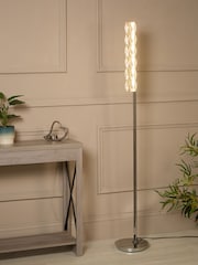 Searchlight Chrome and Clear Vitrina LED Floor with Faceted Clear Glass Trim - Image 1 of 4
