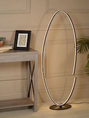 Searchlight Sand Black and White Loopy Dot Led Floor Lamp - Image 1 of 4