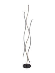 Searchlight Sand Black and Wood Effect Wavero Floor Lamp Wood Effect - Image 4 of 4
