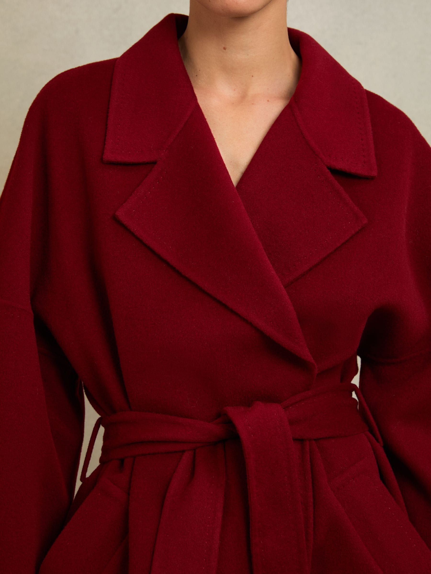 Buy Atelier Red Renato Atelier Wool Blindseam Belted Coat from