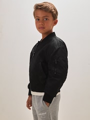 Reiss Black Finn 9-13 yrs Reiss | Royal Ballet Bomber Unisex Fit Jacket - Image 1 of 6