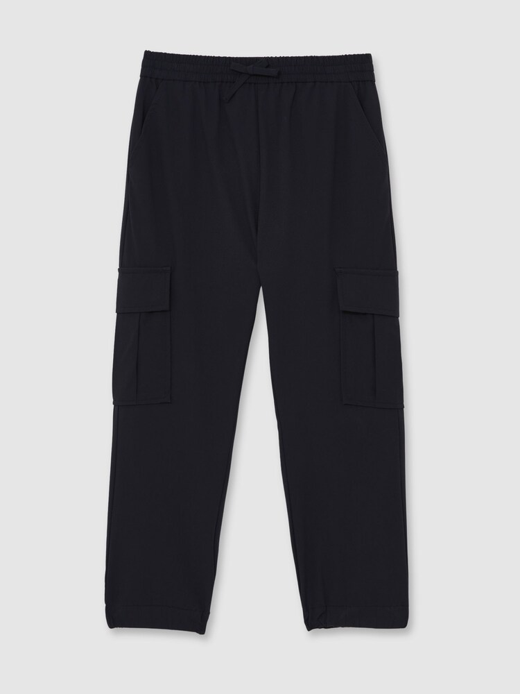 Reiss Black Lucian Technical Drawstring Trousers - Image 2 of 4