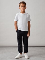 Reiss Black Lucian Technical Drawstring Trousers - Image 3 of 4