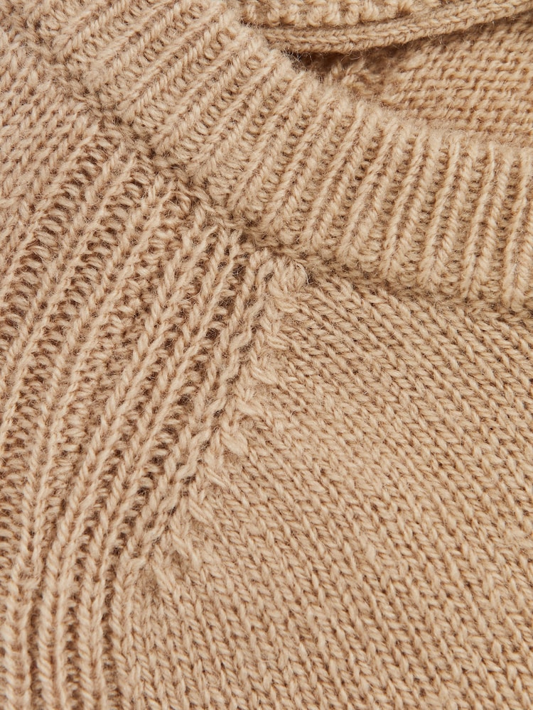 Reiss Stone Cloud Wool Blend Crew Neck Jumper - Image 4 of 4