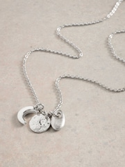 White Stuff Silver Tone Luna Earrings and Necklace Set - Image 2 of 3
