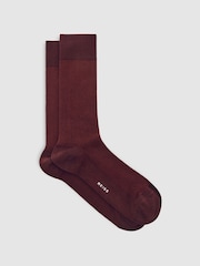 Reiss Bordeaux Otto Cotton-Blend Herringbone Socks - Image 1 of 3