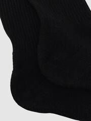 Reiss Black Marcus Monogram Cotton-Blend Ribbed Socks - Image 4 of 4