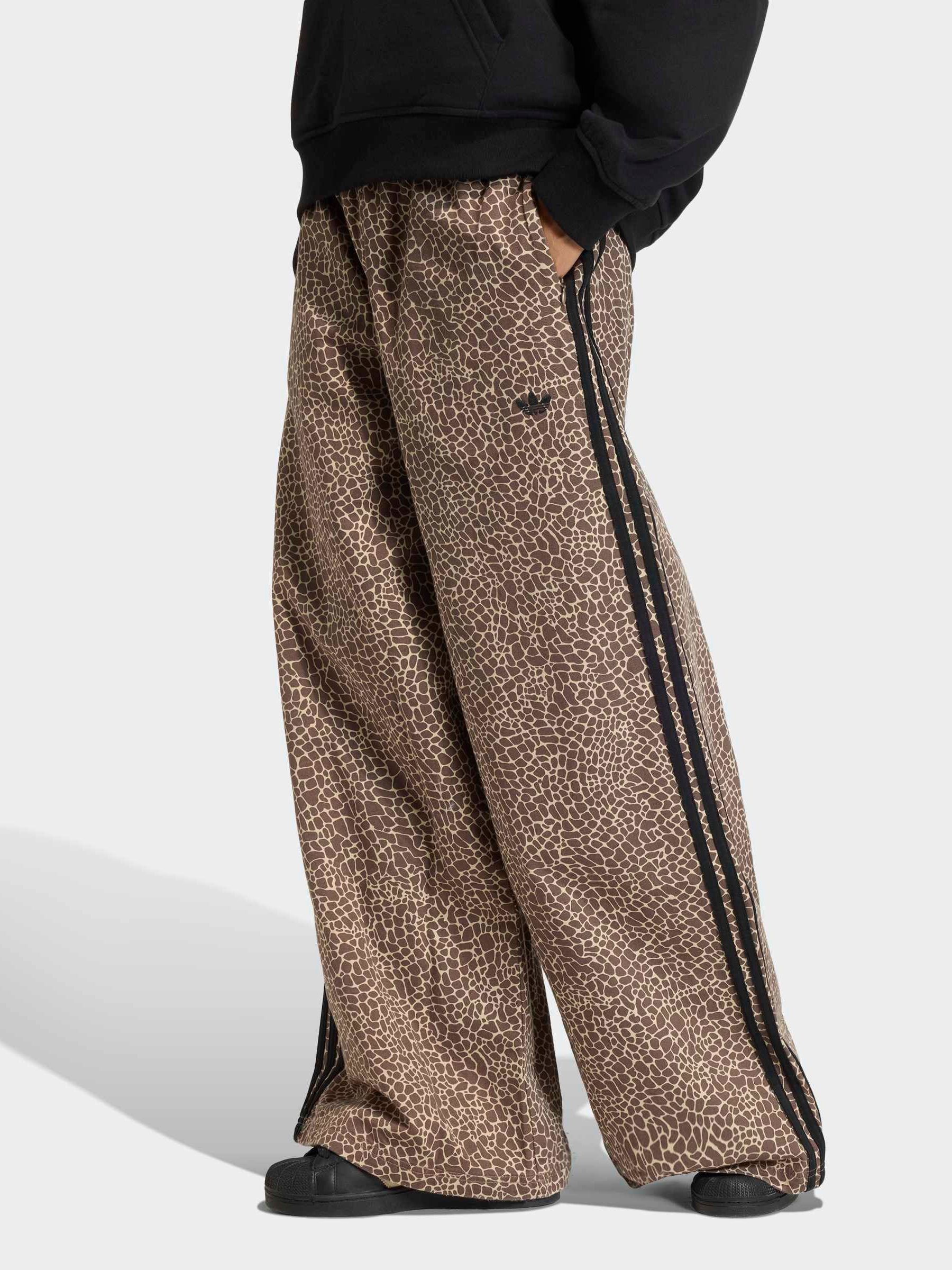 Buy adidas Originals Brown Firebird Oversized Animal Print