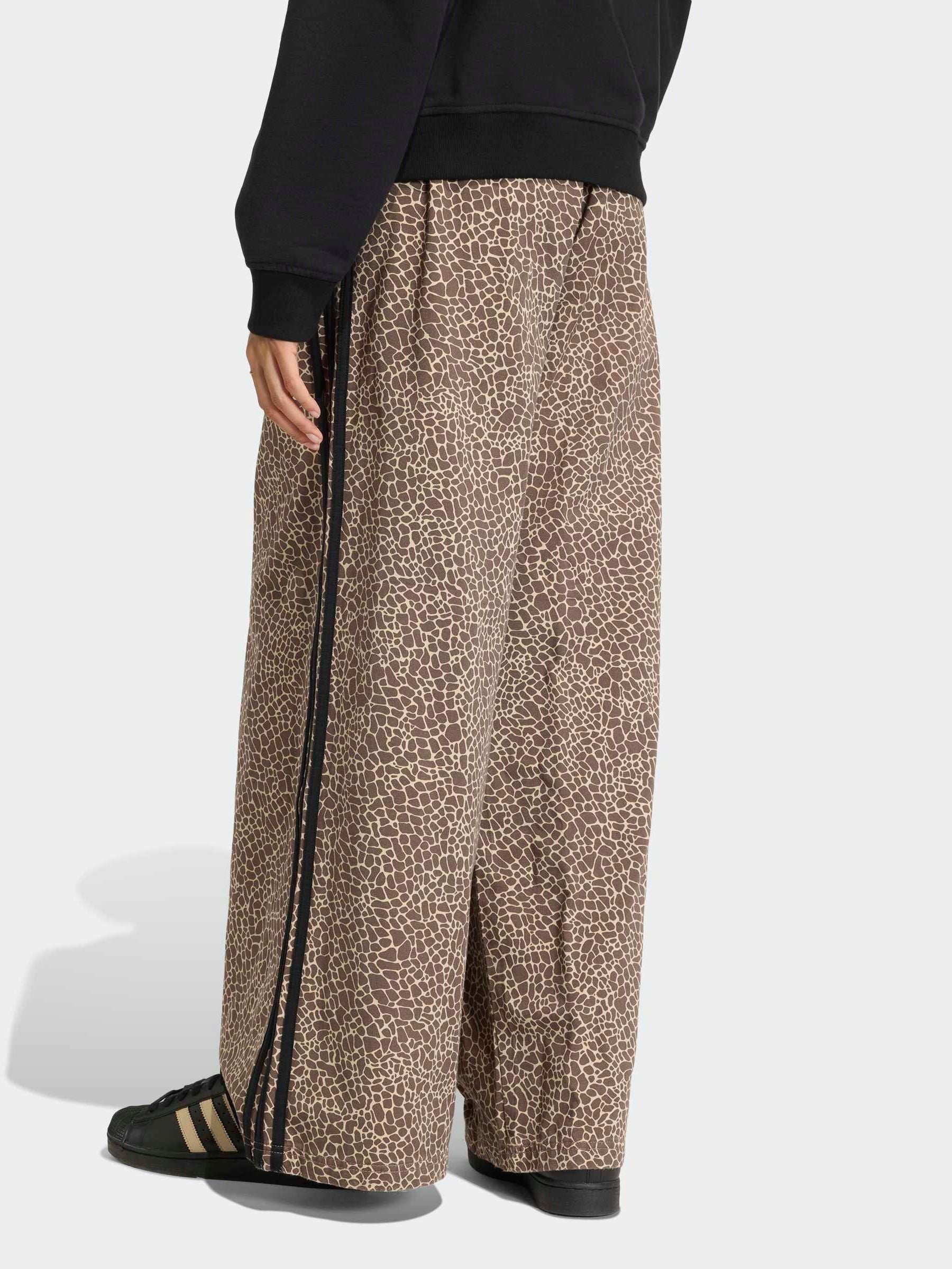 Buy adidas Originals Brown Firebird Oversized Animal Print