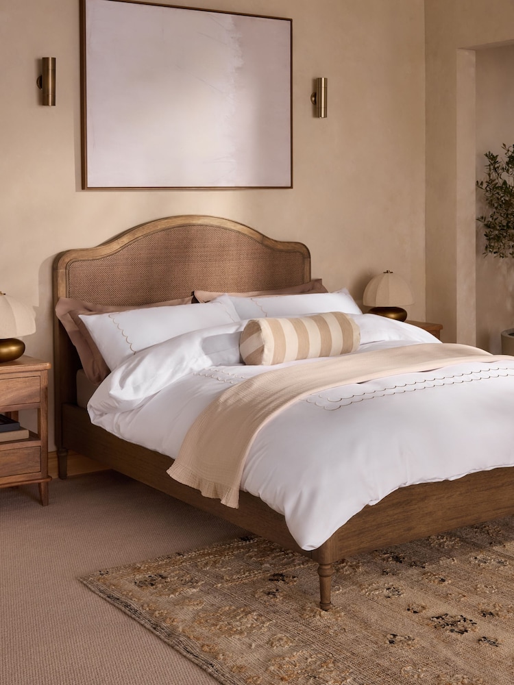 Rattan Bronx Dark Oak Effect Lily Wooden Without Footend Ottoman Storage Bed Frame - Image 1 of 9