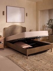 Rattan Bronx Dark Oak Effect Lily Wooden Without Footend Ottoman Storage Bed Frame - Image 3 of 9