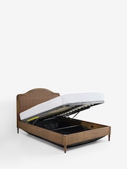 Rattan Bronx Dark Oak Effect Lily Wooden Without Footend Ottoman Storage Bed Frame - Image 9 of 9