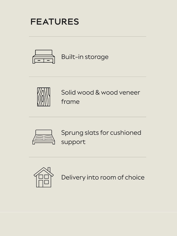 Tweedy Plain Light Natural Rose Buttoned Wooden Ottoman Storage Bed Frame - Image 4 of 4