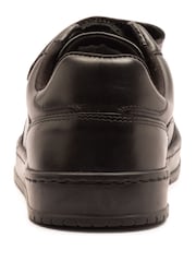 Off The Hook Black Marty Round Toe Single Strap With Lace-Up Leather School Shoes - Image 5 of 5