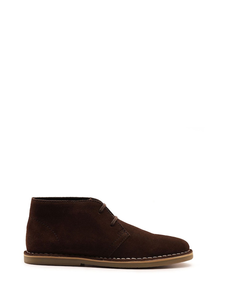 Off The Hook Light Brown Sahara Suede Leather Desert Lace-Up Chukka Boots - Image 2 of 6 Off The Hook Light Brown Sahara Suede Leather Desert Lace-Up Chukka Boots - Image 2 of 6