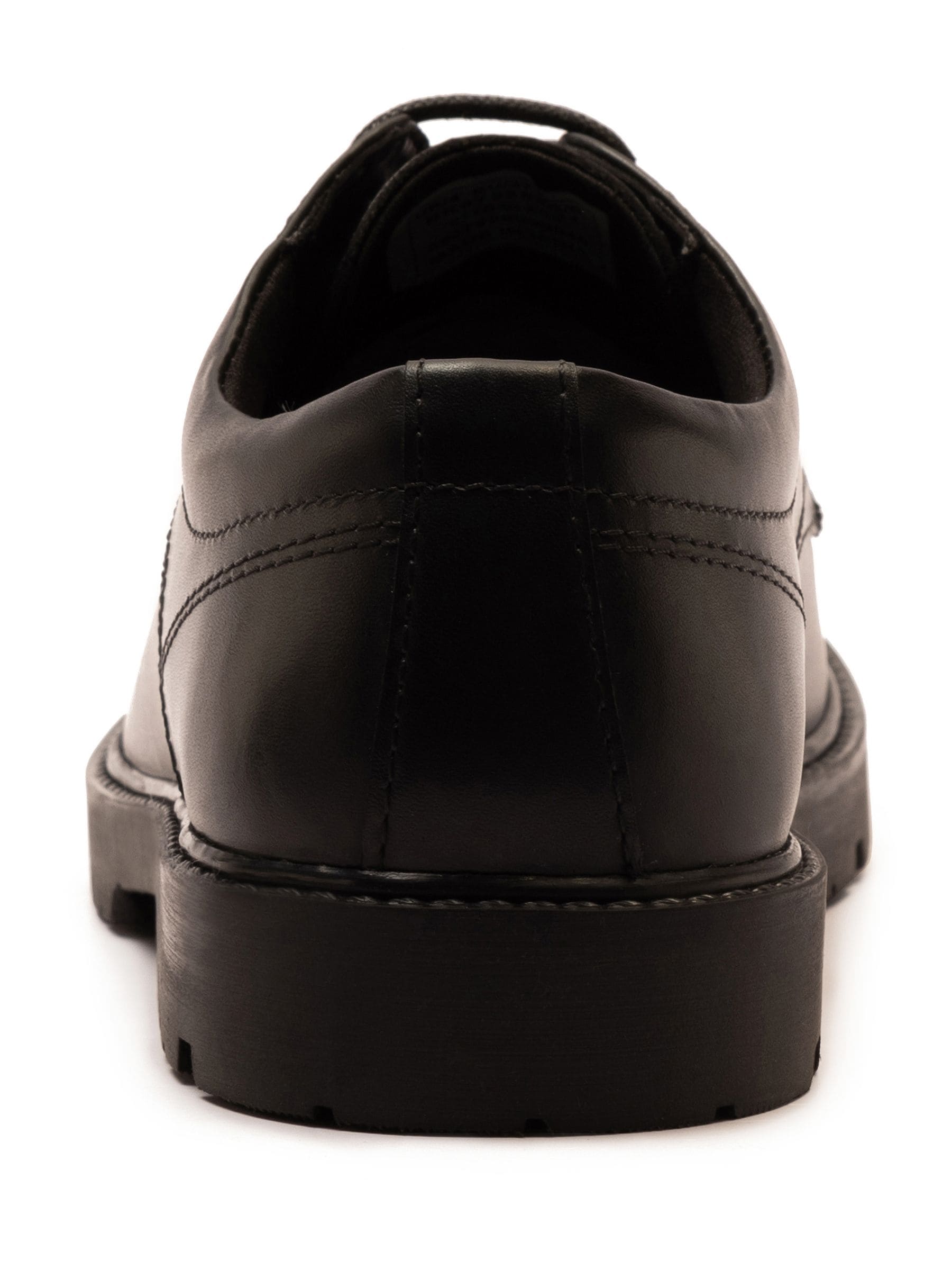 Buy Off The Hook Black Vito Leather Derby Lace-Up School Shoes
