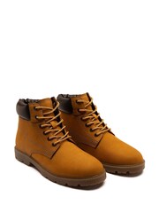 Off The Hook Yellow Solo Leather Lace Up Casual Ankle Boots - Image 2 of 6