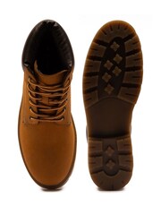 Off The Hook Yellow Solo Leather Lace Up Casual Ankle Boots - Image 6 of 6