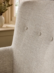 Chunky Weave Mid Natural Clarence Large Highback Chair - Image 2 of 10