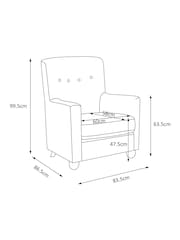 Chunky Weave Mid Natural Clarence Large Highback Chair - Image 3 of 10