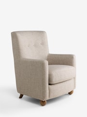 Chunky Weave Mid Natural Clarence Large Highback Chair - Image 6 of 10