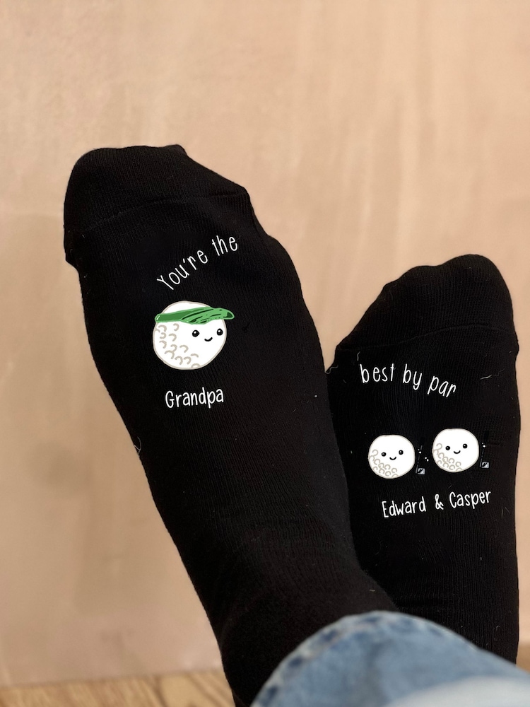 Personalised Me and Your Golf Socks by Solesmith - Image 1 of 1