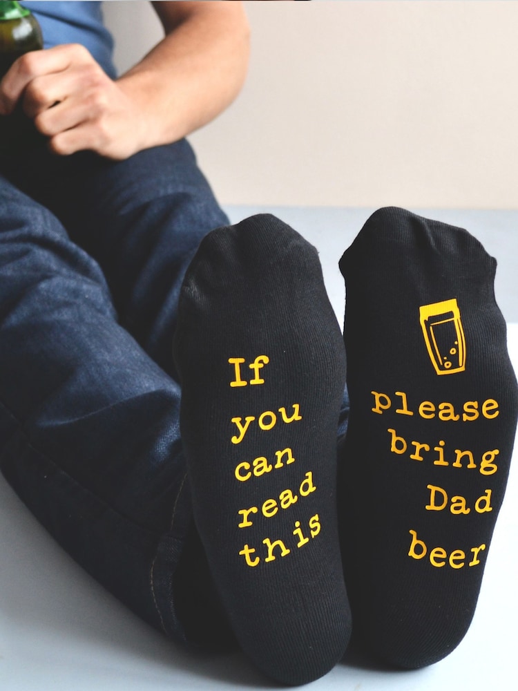Personalised Hidden Message Please Bring Beer Socks by Solesmith - Image 1 of 1