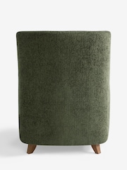 Boucle Chenille Moss Green Clarence Large Highback Chair - Image 9 of 10