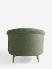 Relaxed Linen Look Mid Green Digby Accent Chair - Image 5 of 10